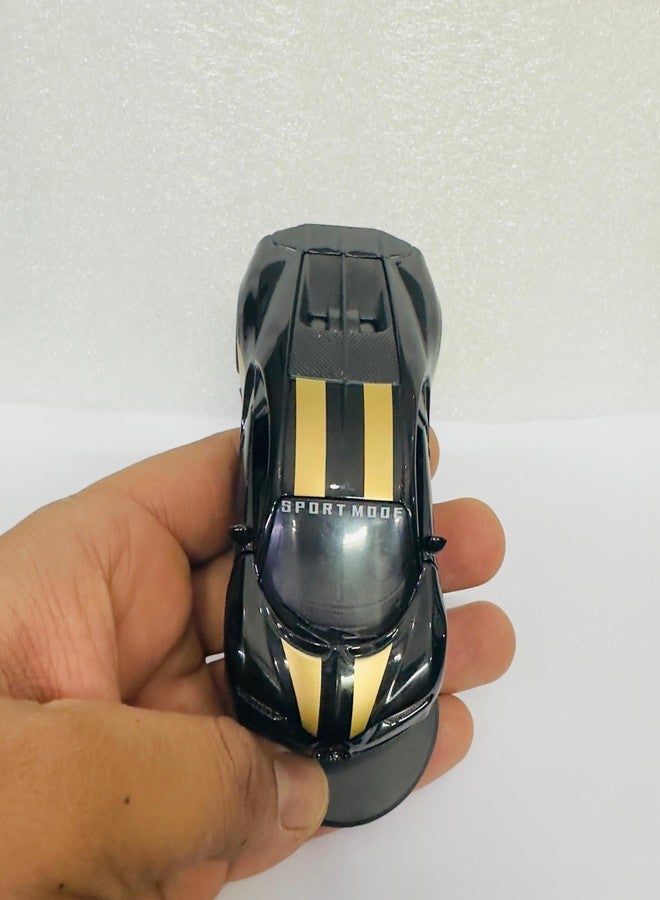 AUTO MT سيارة صغيرة سوداء نموذجية للانجراف مع قاعدة لاصقة، مصنوعة من سبيكة معدنية، مزينة بحرف أولي للوحة القيادة، سيارة رياضية صغيرة لتزيين السيارات، إكسسوارات سيارات - Image 5